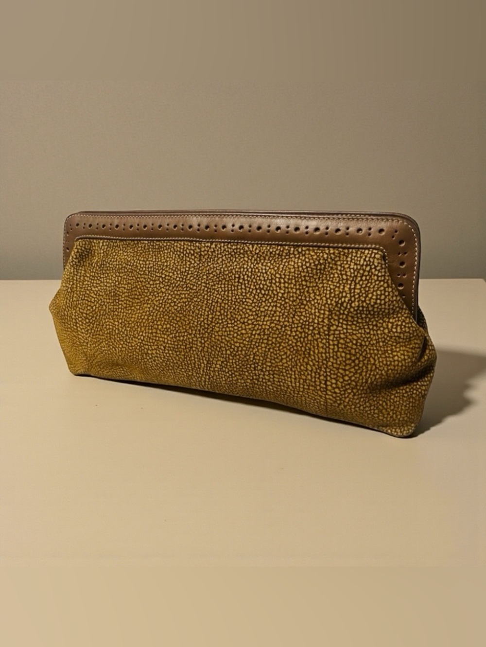 Borbonese Quail Suede Clutch - Picture 7 of 11